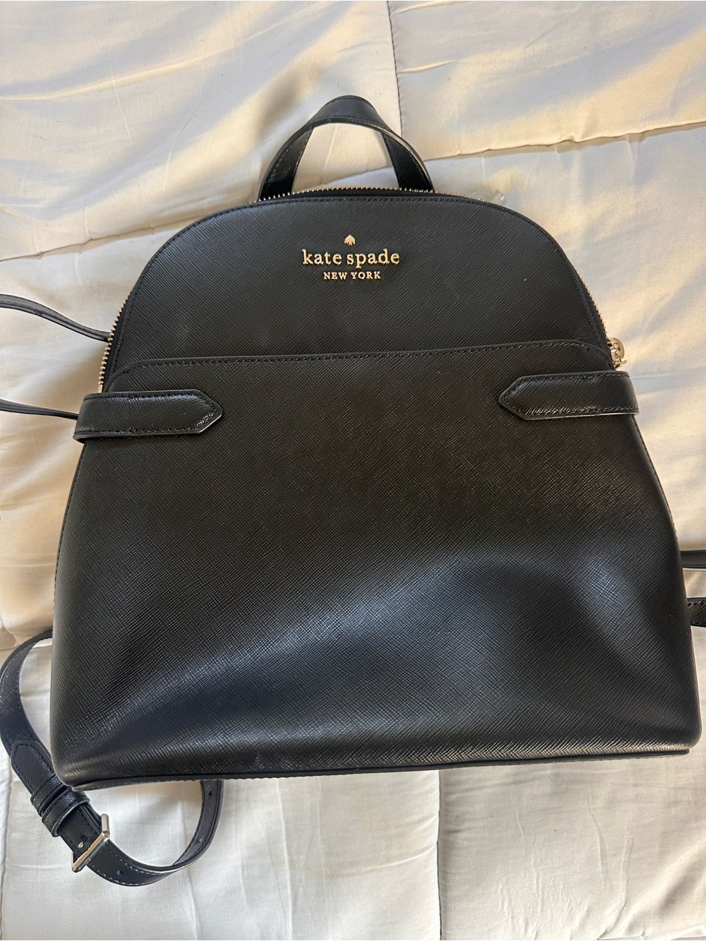 kate spade Black Saffiano Leather Backpack